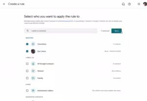 Select contacts