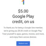 google play credit for google one members