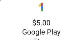 Google Play credit for Google One members