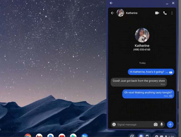 chromebook phone hub message