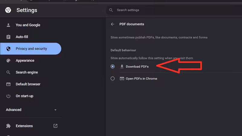 Disable Chrome PDF Viewer
