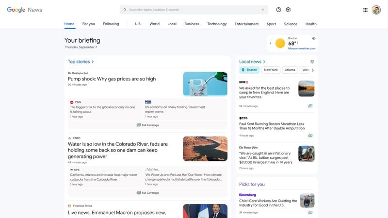 google redesigns google news for desktop