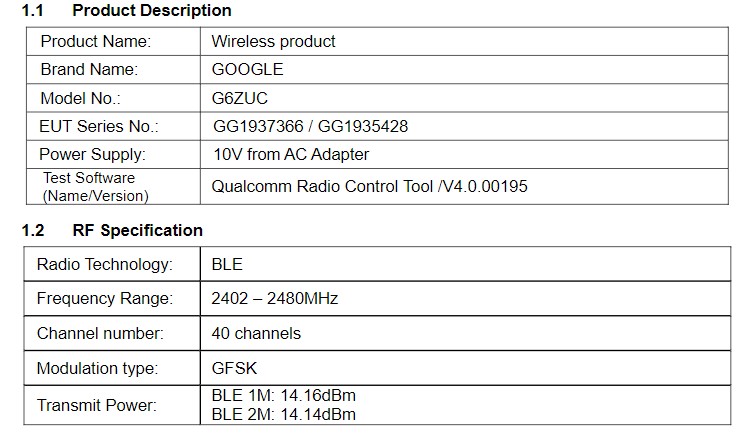 google's unknown 'wireless product' - g6zuc appears on fcc