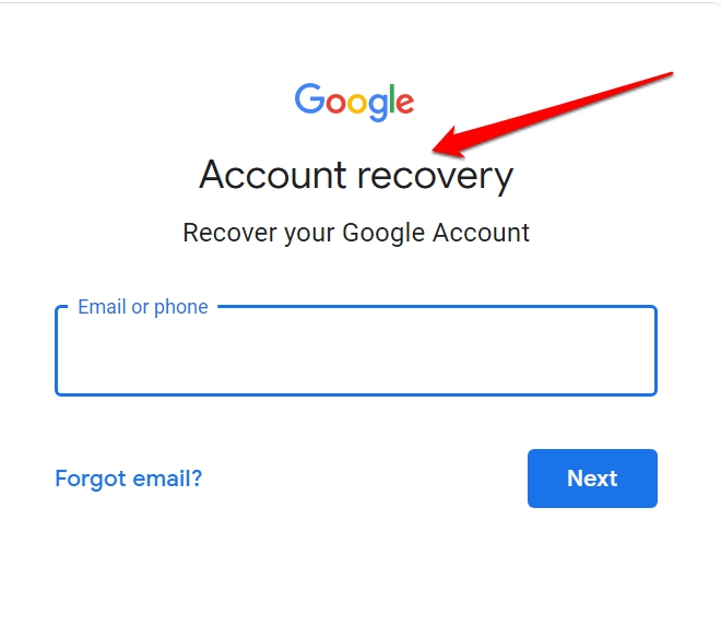 google account recovery