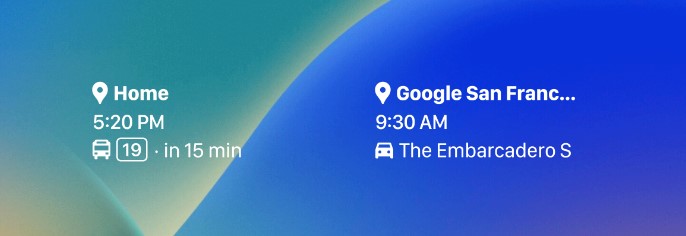 Google Maps ios 16 lock screen widget