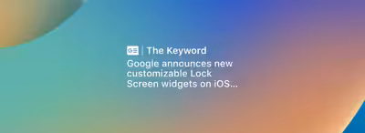 Google news ios 16 lock screen widget