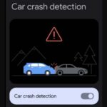 turn on car crash detection in pixel phone