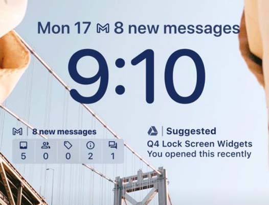 gmail lock screen widget for ios 16