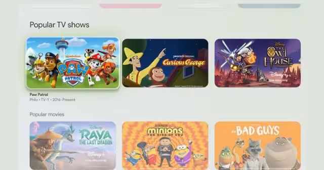 Google TV kids profile new features
