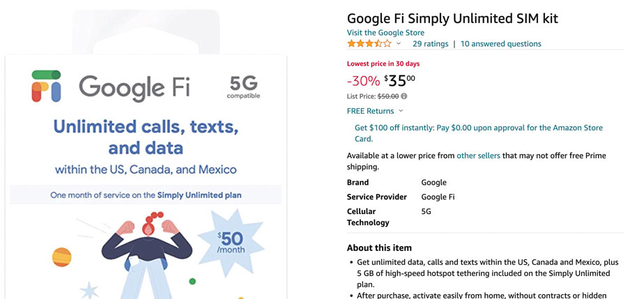 google fi simply unlimited sim kit