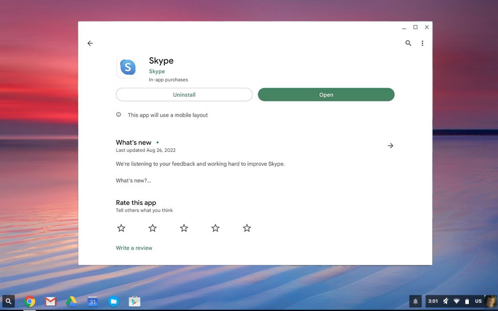 skype play store on chromebook