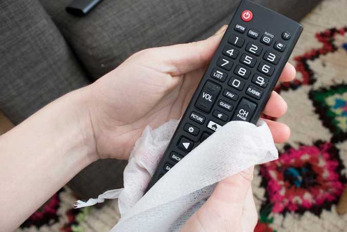 clean tv remote