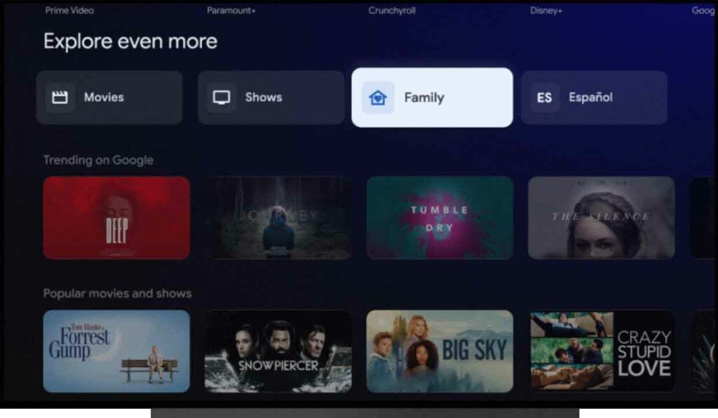 google tv new navigation features