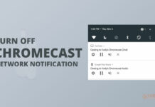 How to turn off chromecast network notification