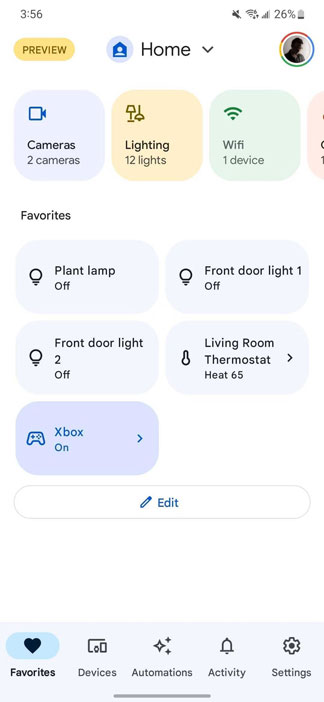 Xbox on Google Home app