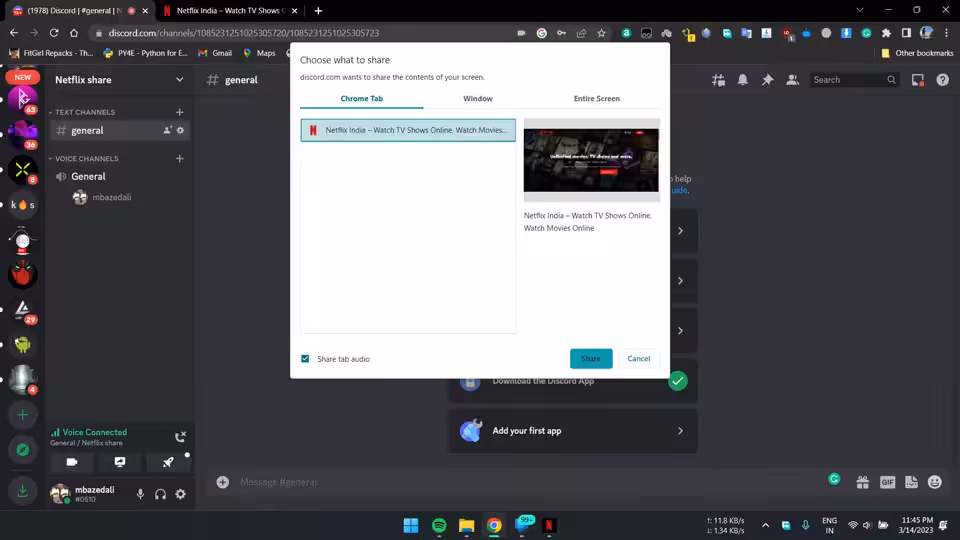 How to screen share Netflix on Discord