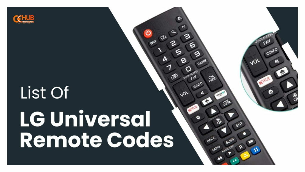 lg tv universal remote codes