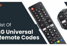 lg universal remote codes