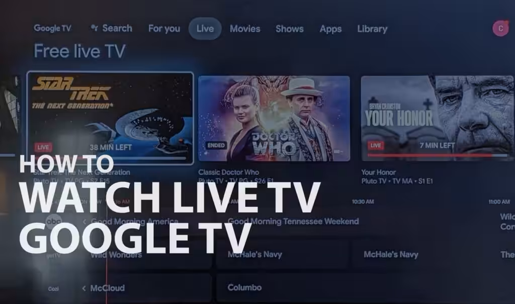 watch live tv on Google TV