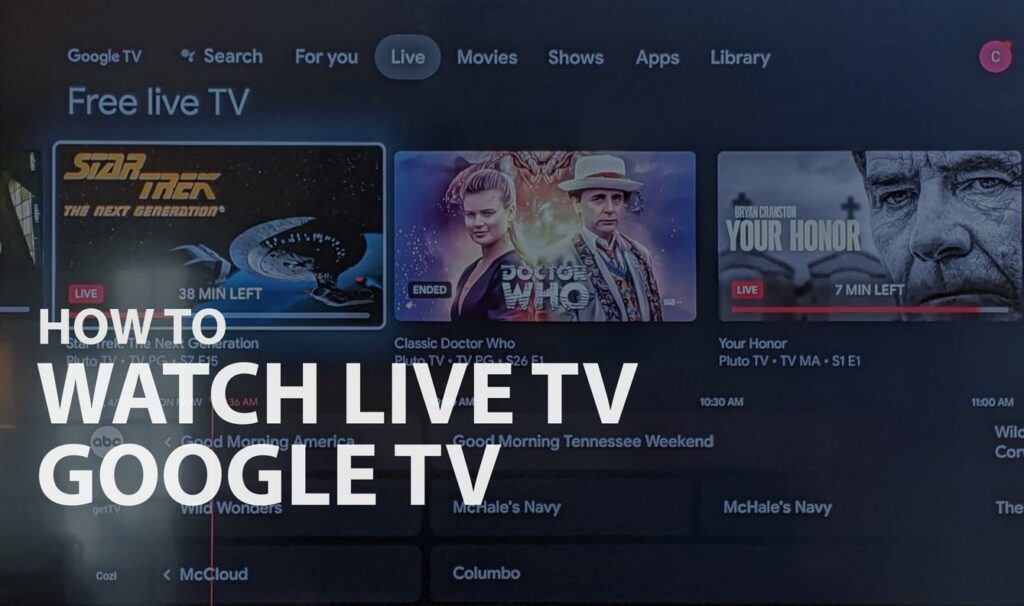 watch live tv on google tv