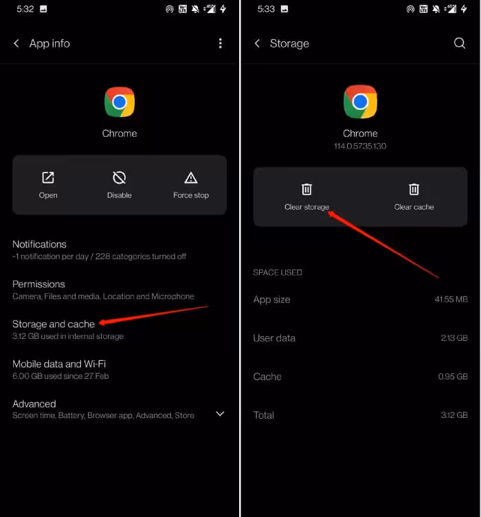 Chrome to Default Settings on Android