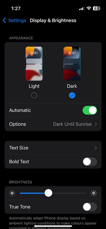 Dark Mode on iOS