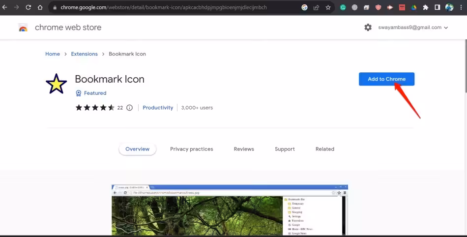add the Bookmark icon to Chrome
