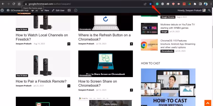 how to bookmark a webpage on Chrome