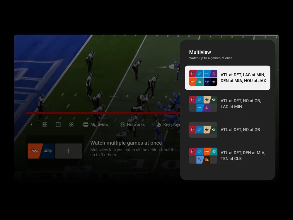 here are the new youtube features for nfl sunday ticket