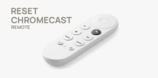 reset Chromecast remote