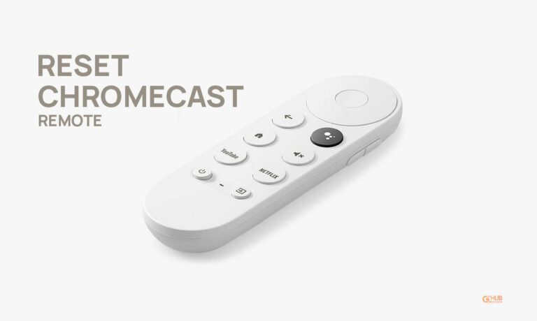 reset Chromecast remote