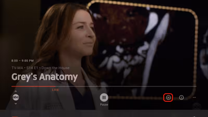 YouTube TV start recording