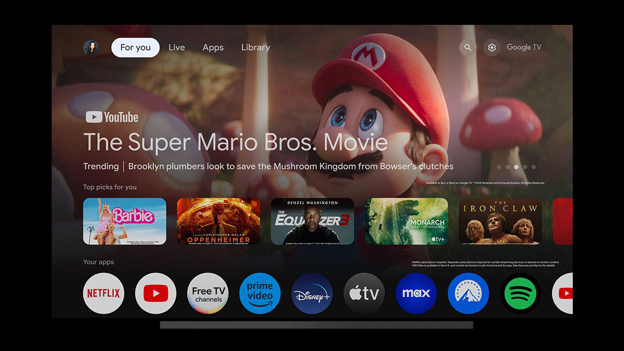google tv redesigns icon style on homescreen