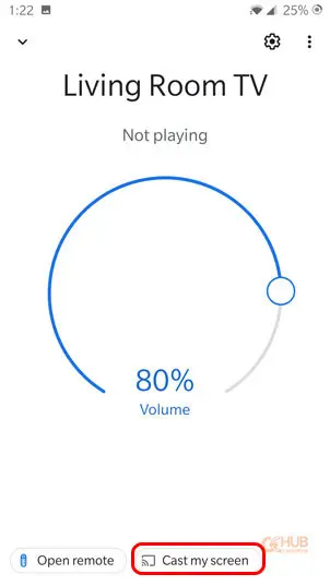 Tap-on-Cast-screen