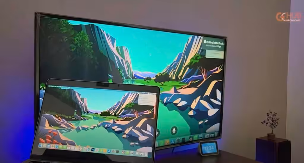 Maacbook screen mirroring will start